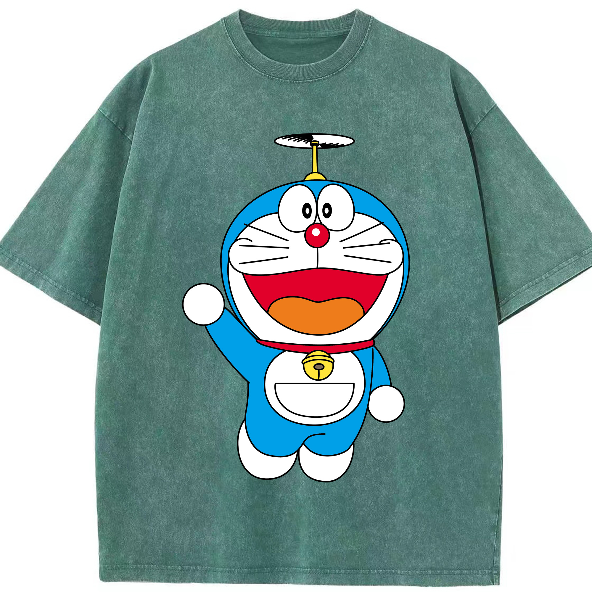 （画像用） ドラえもん Doraemon 綿100% ヴィンテージ風 半袖Tシャツ（フロントプリント）